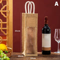 Linen Wine Gift Bag with Window & Handle – Single or Double Bottle