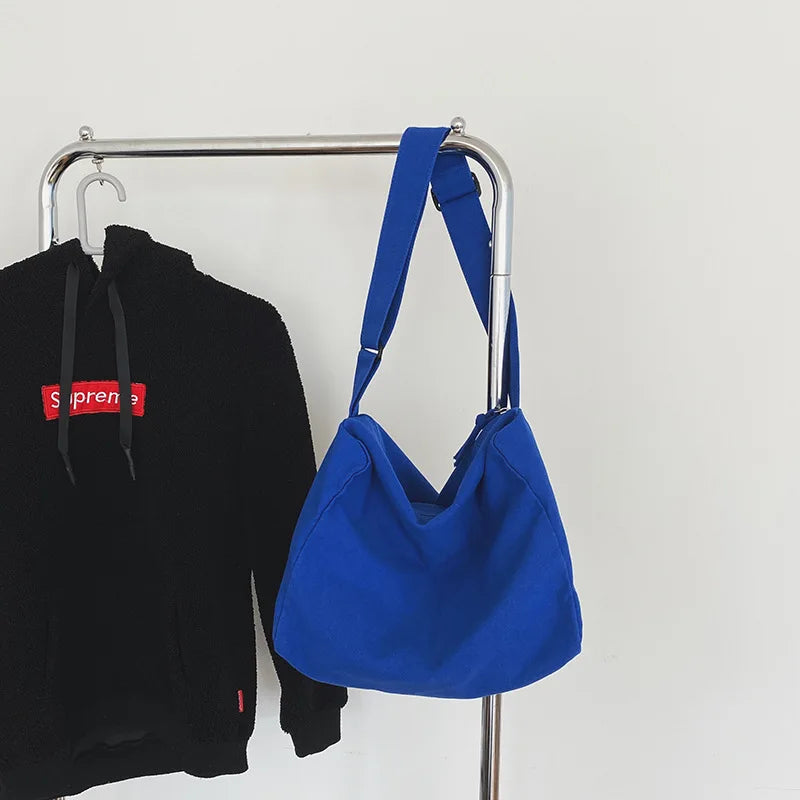 Klein Blue Large Capacity Canvas Shoulder & Crossbody Bag