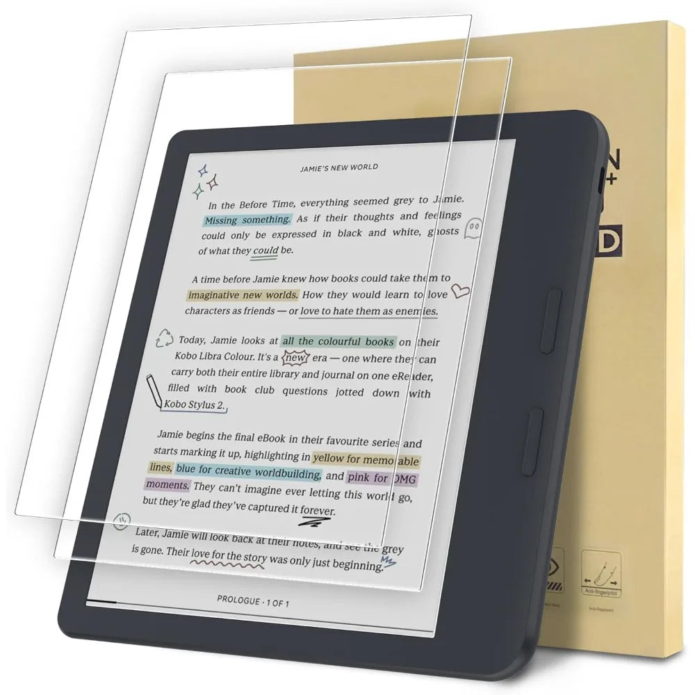 2PCS Tempered Glass Screen Protector for Kobo Clara 2E Libra