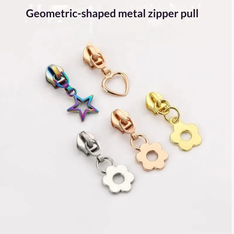 Star Zipper Pulls 5-Pack – Decorative Metal Slider Replacements