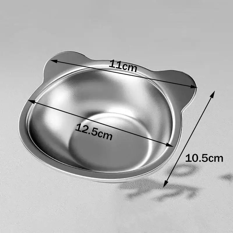 Stainless Steel Pet Bowl for Cats & Dogs | Elevated Neck Support