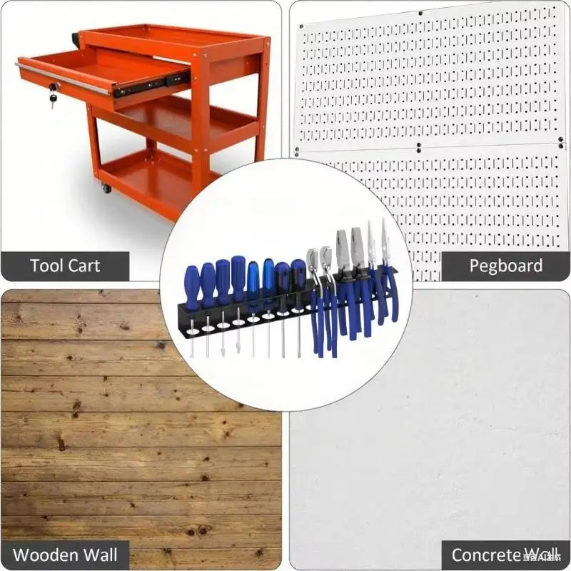 Wall-Mounted Aluminum Screwdriver & RC Tool Organizer Stand