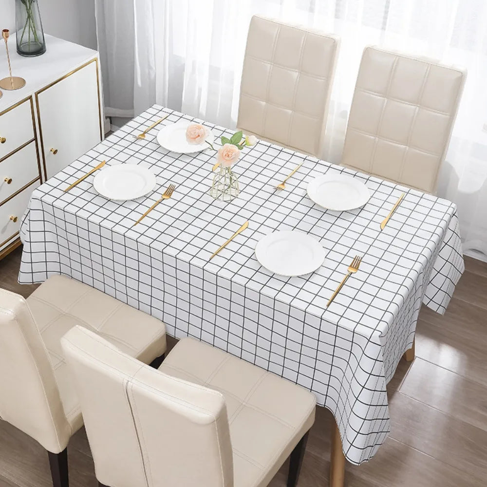 PEVA Waterproof Tablecloth – Floral Rectangle Table Cover