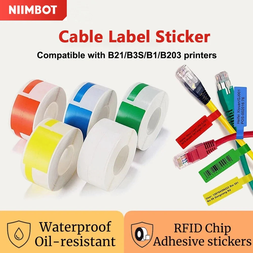 NiiMBOT B1 B21 Thermal Label Rolls – Waterproof Self-Adhesive