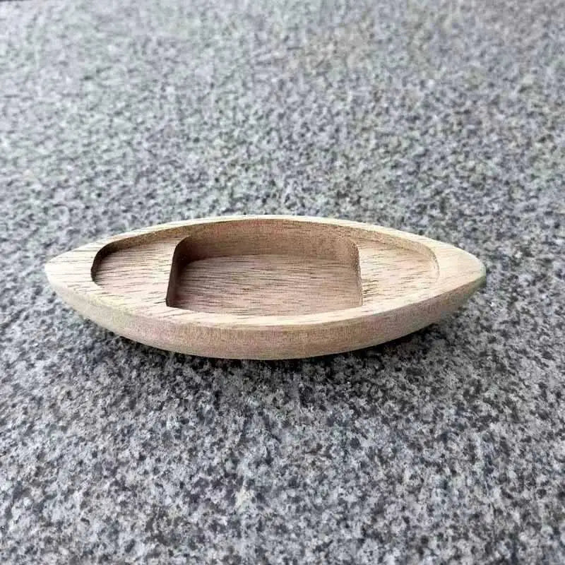 Handcrafted Wooden Boat Model Miniature Vintage Canoe Ornament