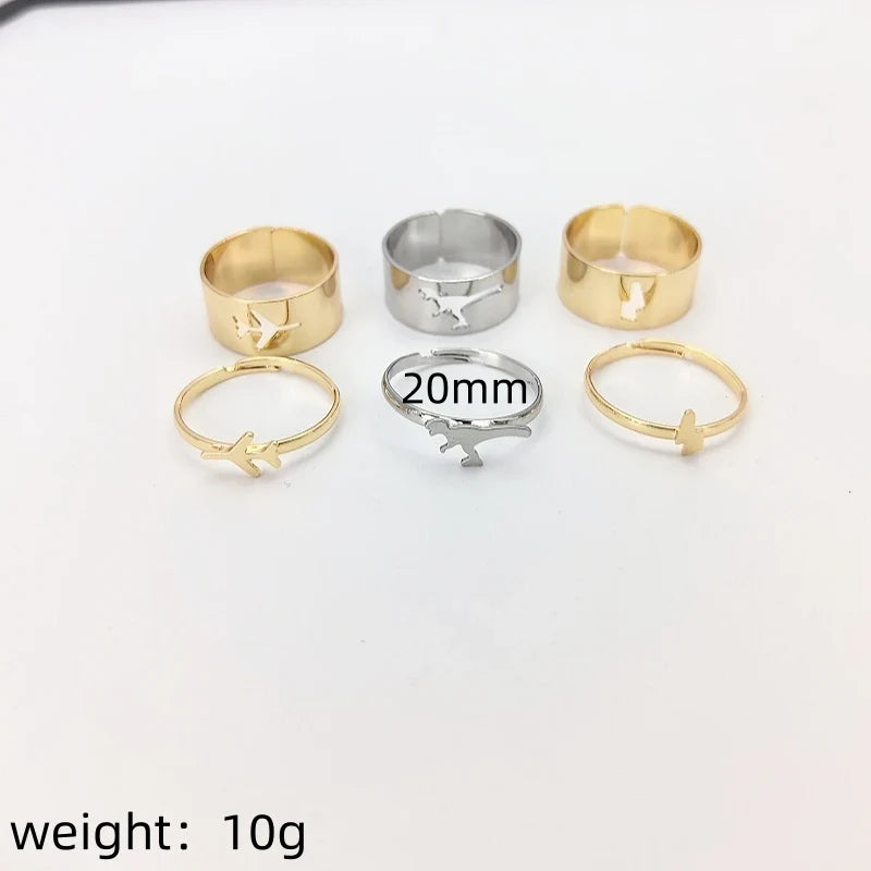 Vintage Geometric Adjustable Open Ring for Women | Minimalist