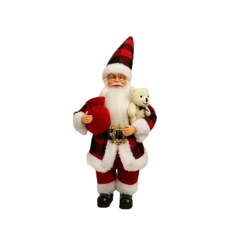 Santa Claus Standing Figurine – 12" Christmas Décor Ornament