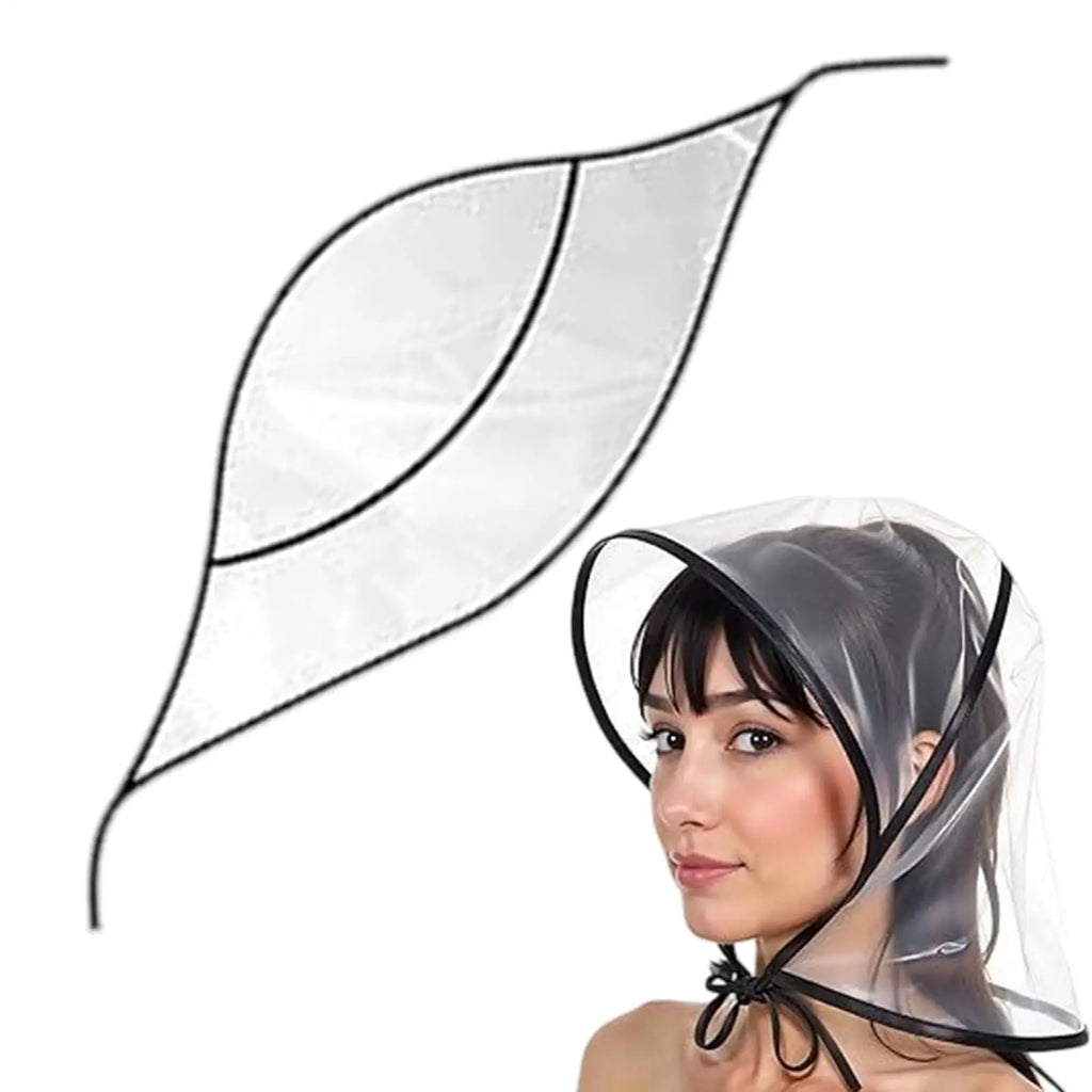 Women's Clear Waterproof Wide Brim Rain Hat – Foldable