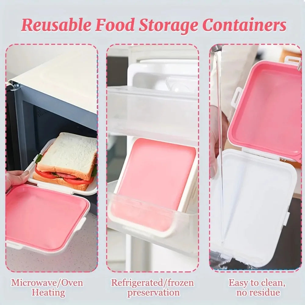Silicone Sandwich Storage Box – Snack & Lunch Container