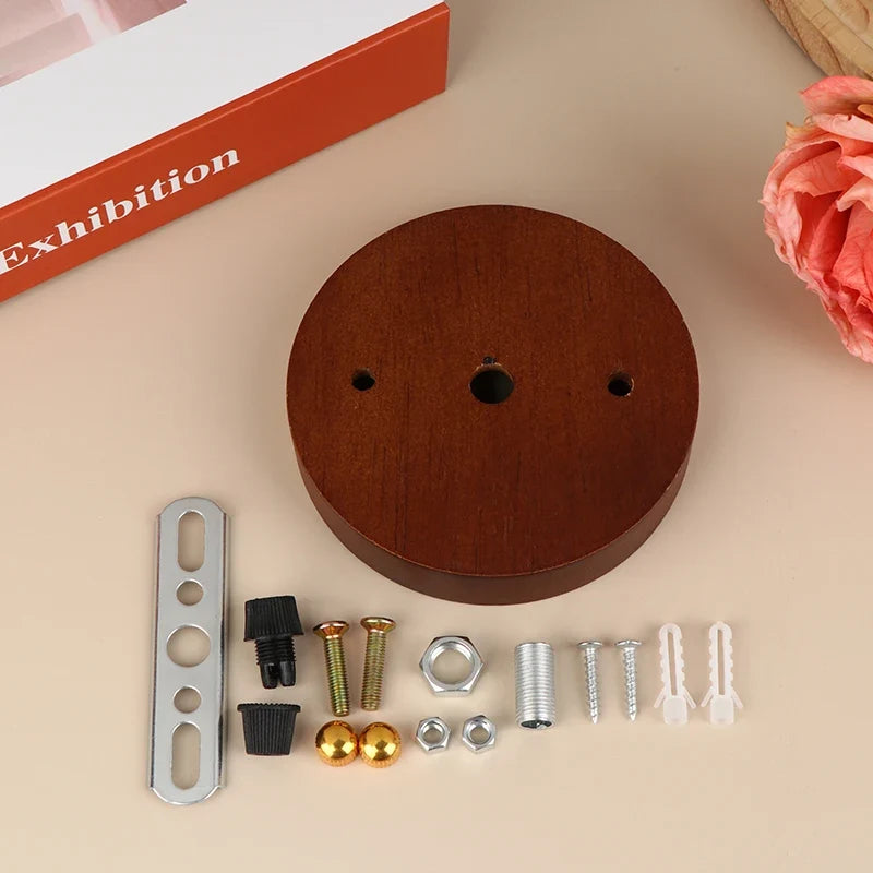 Wood Ceiling Plate Lamp Base 10/12cm – DIY Chandelier Holder