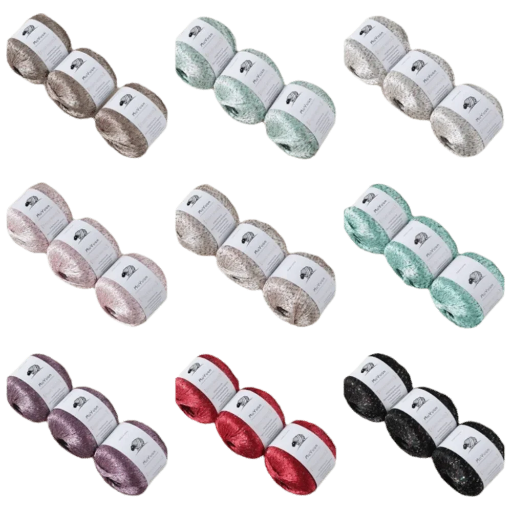 Nylon Sequin Crochet Thread 50g – DIY Woven Craft Yarn