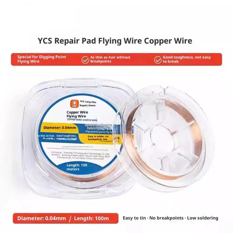 Super Fine Copper Jumper Wire 0.04mm 100m for PCB Repair