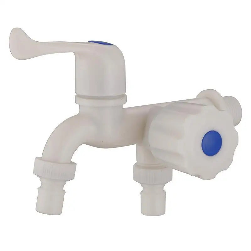 Dual Outlet G1/2" Water Tap – Independent Control & Hose Adapters