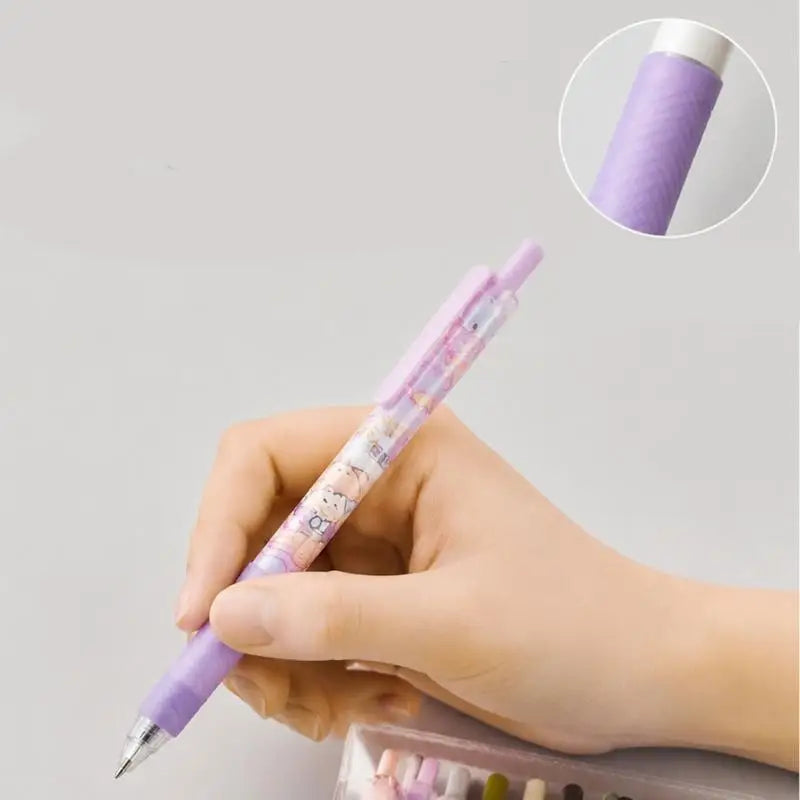 Retractable Cartoon Gel Pen Set – 0.5mm Fine Point, 10 Pack