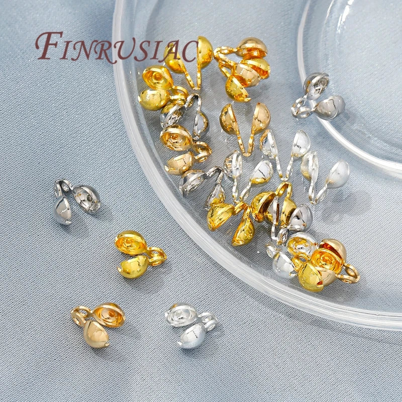 18K Gold Plated Crimp Beads & Cover Findings – DIY Jewelry