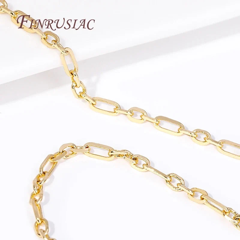 18K Gold Plated Oval Link Chain – Bulk DIY Jewelry Making