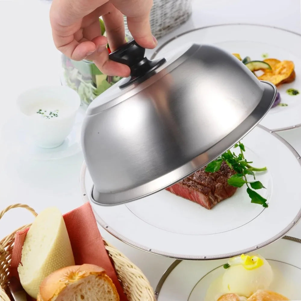 Stainless Steel Dome Lid for Cheese Melting, Burgers & BBQ