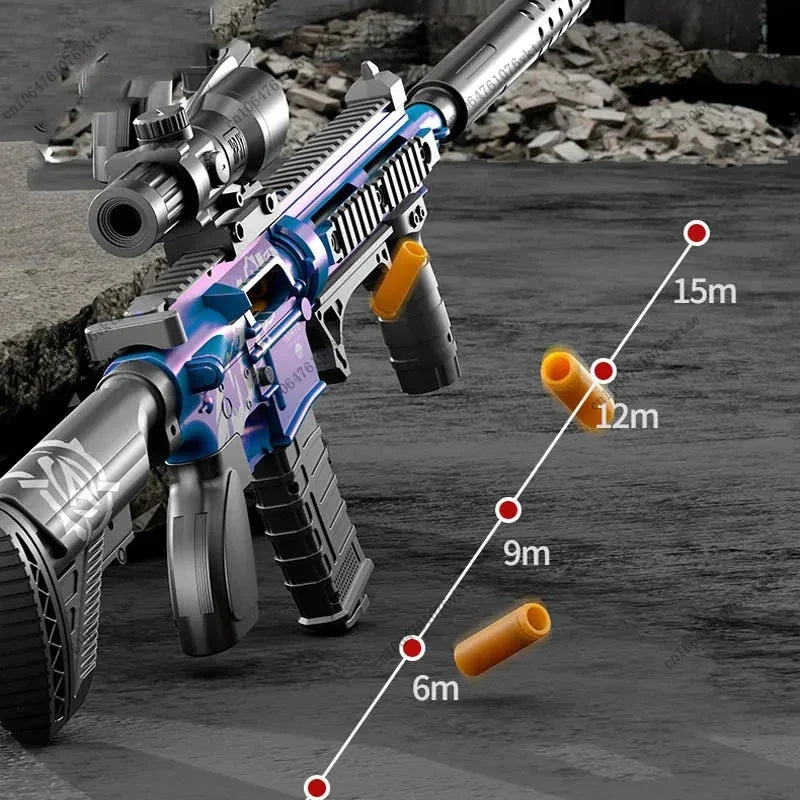 M416 Soft Bullet Suction Cup Toy Gun – Manual Shooter for Kids