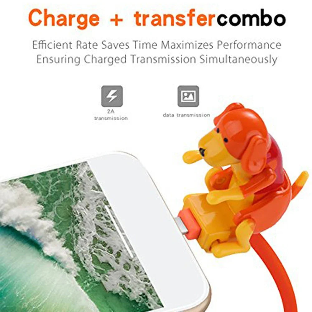 Funny Dog USB Charging Cable – Micro USB, Type-C & Lightning