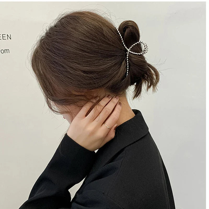 Metal Geometric Hair Claw Clips – Korean Style Barrettes Women
