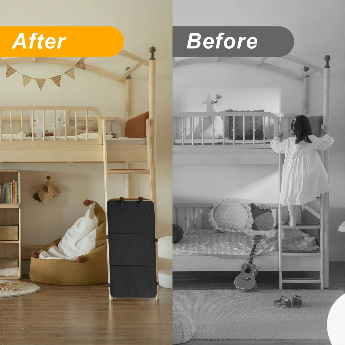 Kids Bunk Bed Ladder Cover – Foldable Waterproof Safety Pad