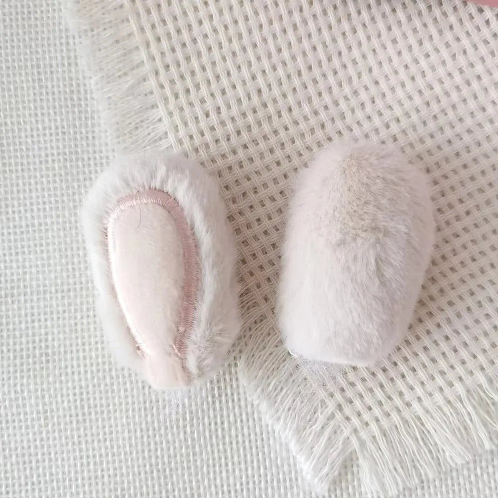 2PCS Plush Cat & Rabbit Ear DIY Patches for Hats & Headbands