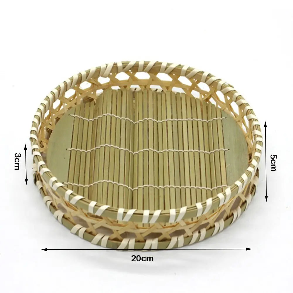 Miniature Woven Bamboo Basket – 1:12 & 1:6 Dollhouse Decor