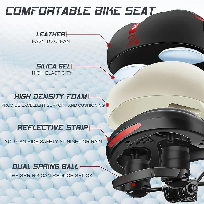 BUCKLOS Wide Ergonomic Bike Saddle – MTB Seat Cushion