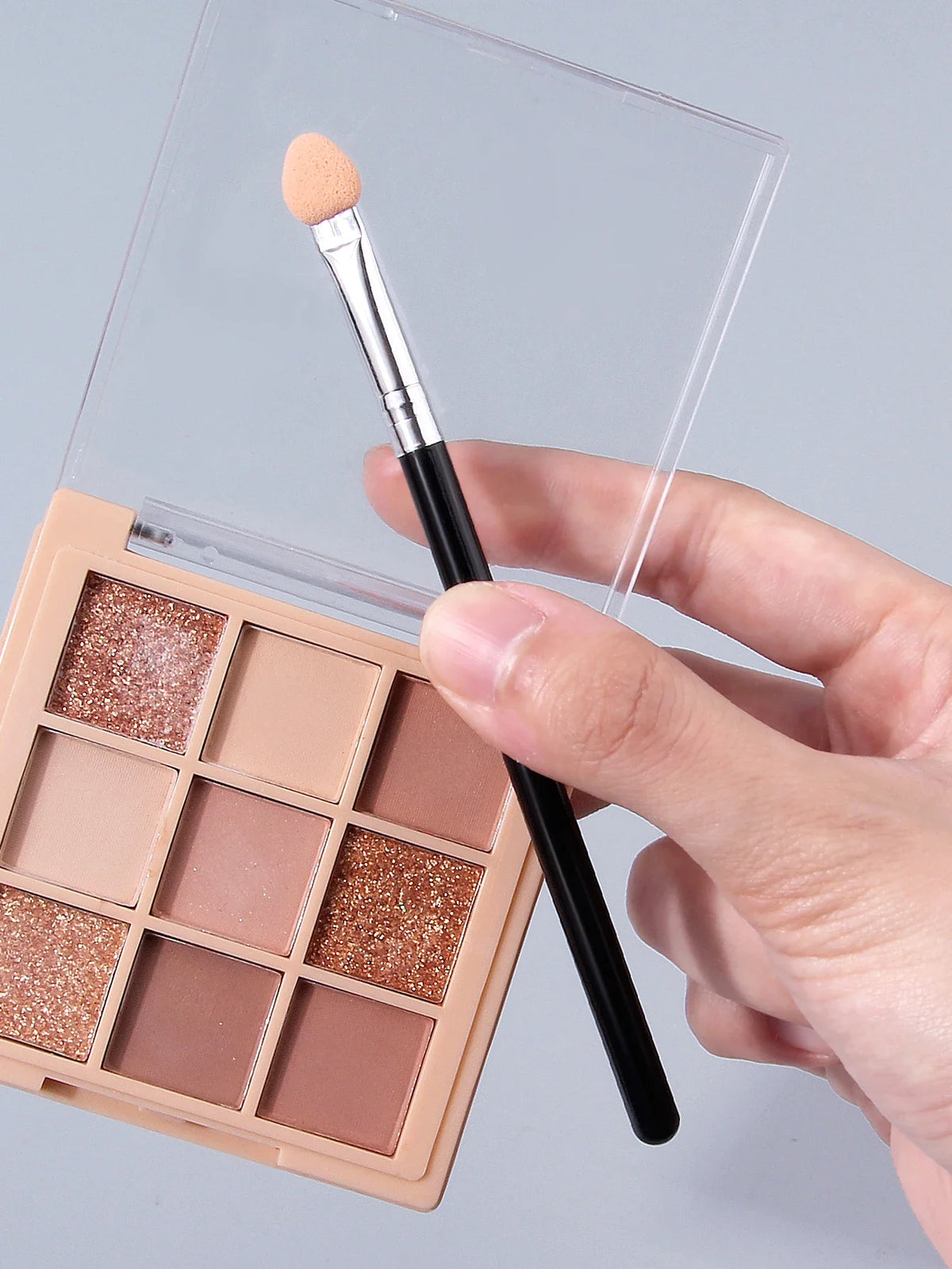 10Pcs Dual-Color Sponge Eyeshadow Brushes & Nail Smudge Sticks