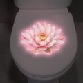 Luminous Lotus Toilet Seat Sticker – Glow-in-Dark PVC Decal