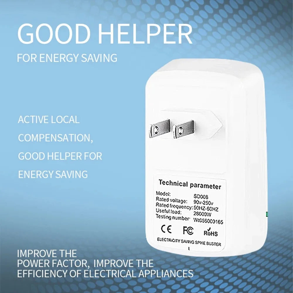 EU Plug Energy Saving Box 90V–250V Voltage Stabilizer