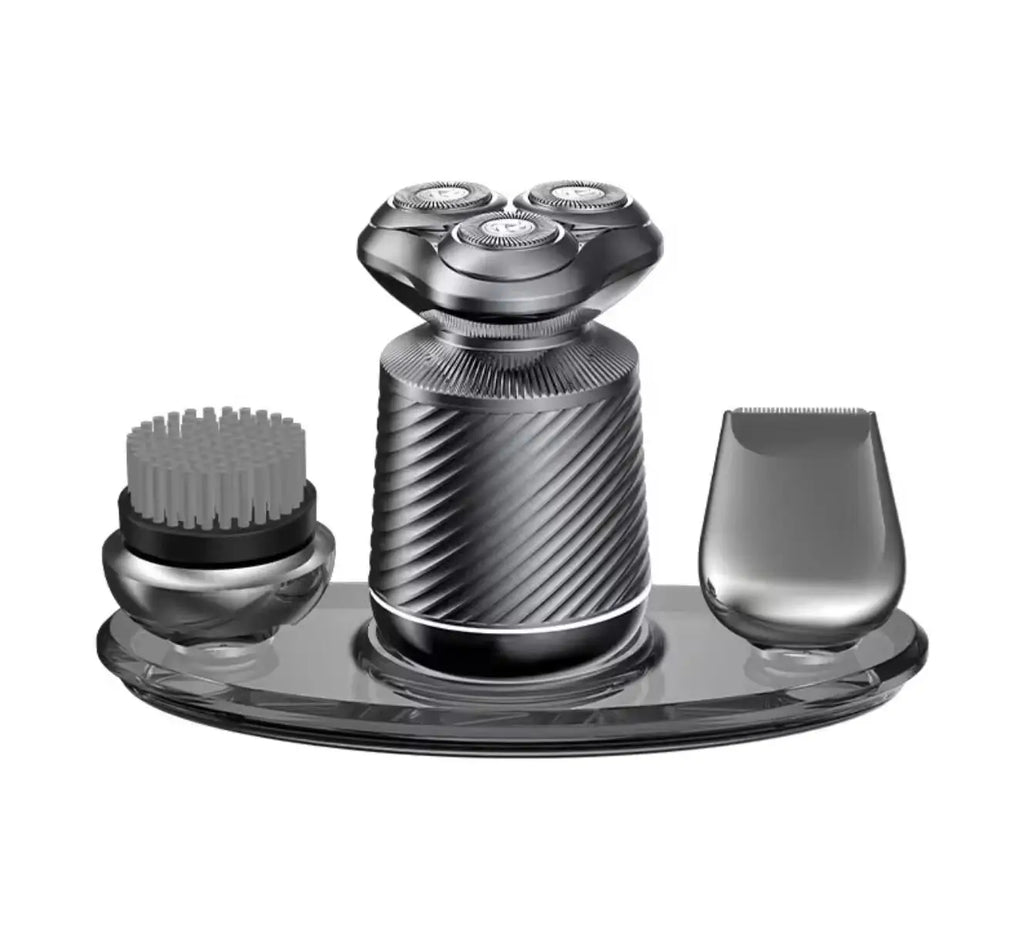3-in-1 Men's Rotary Electric Shaver – Waterproof Beard Trimmer