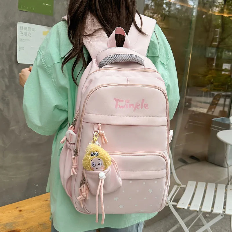Korean Style Large Capacity Waterproof School Backpack