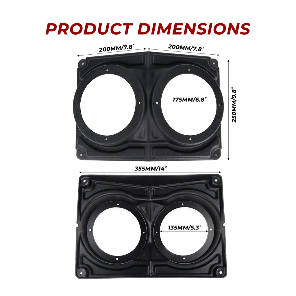 KEMIMOTO 6.5" UTV Overhead Speaker Pod Enclosure IP67