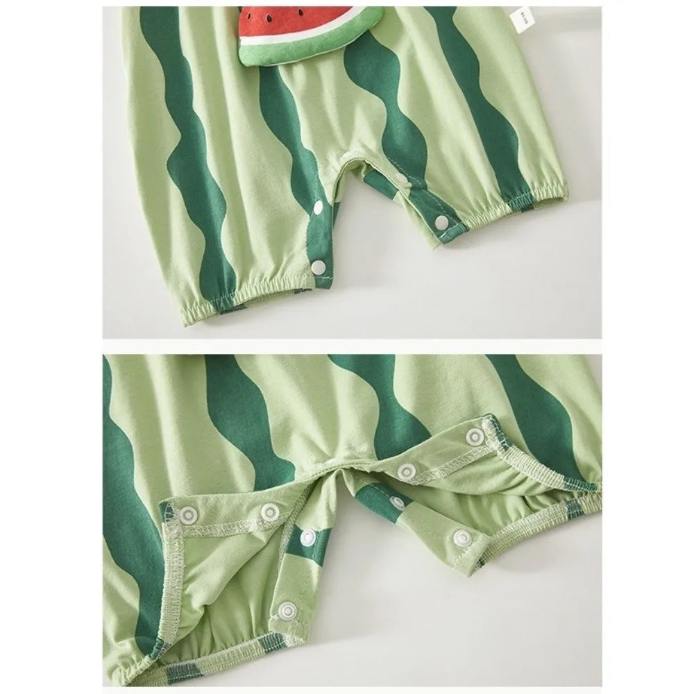 Sweet Watermelon Baby Romper | Loose Cotton One-Piece 1–3Y