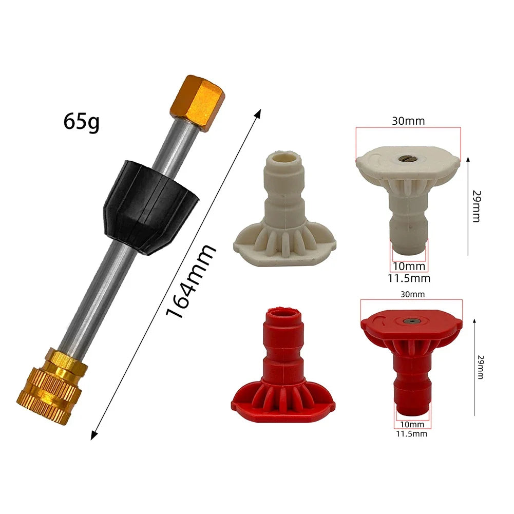 Pressure Washer Spray Lance & 4 Nozzles – Metal Connector