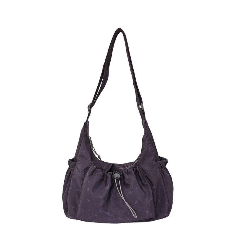 Korean Croissant Pleated Crossbody Shoulder Bag – Large Capacity