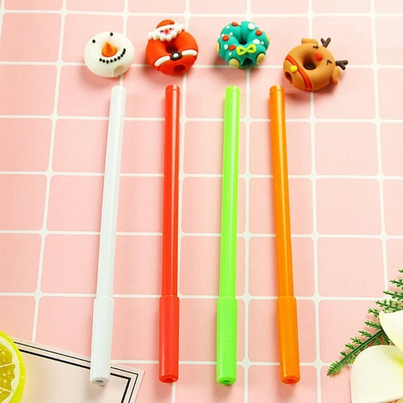 8-Pack Christmas Cartoon Gel Pens | Stocking Fillers for Kids