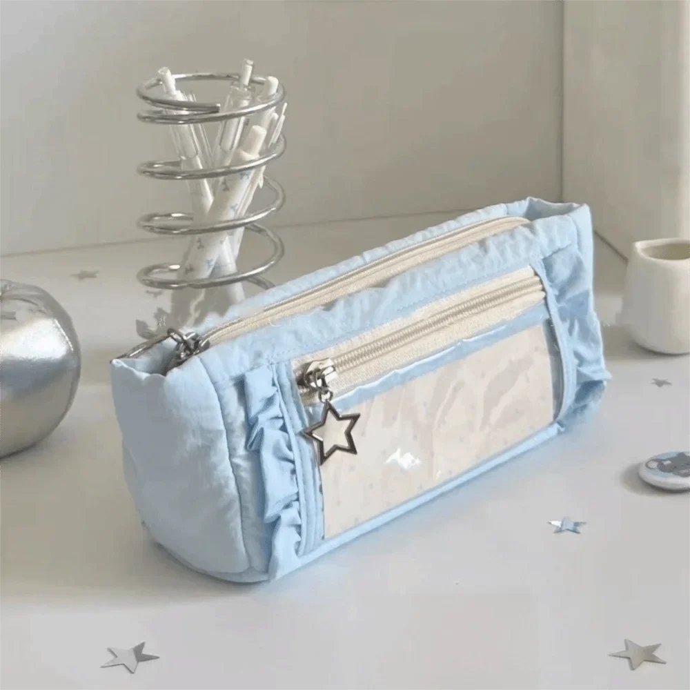 Transparent Window Pencil Case – Large Capacity Pen Bag
