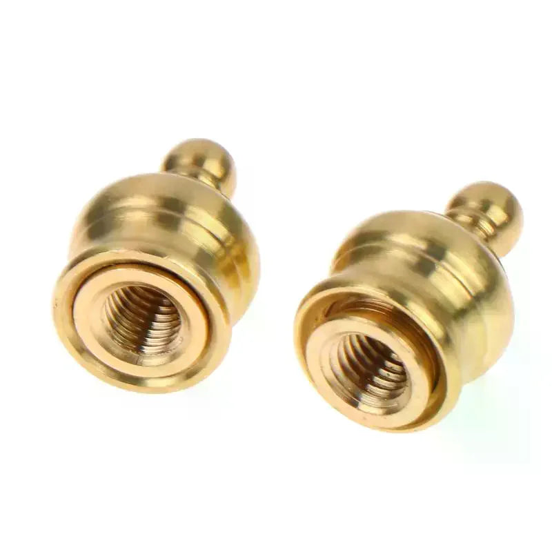 Solid Brass Lamp Shade Screw Cap Nuts & Adapter – 2 Sets