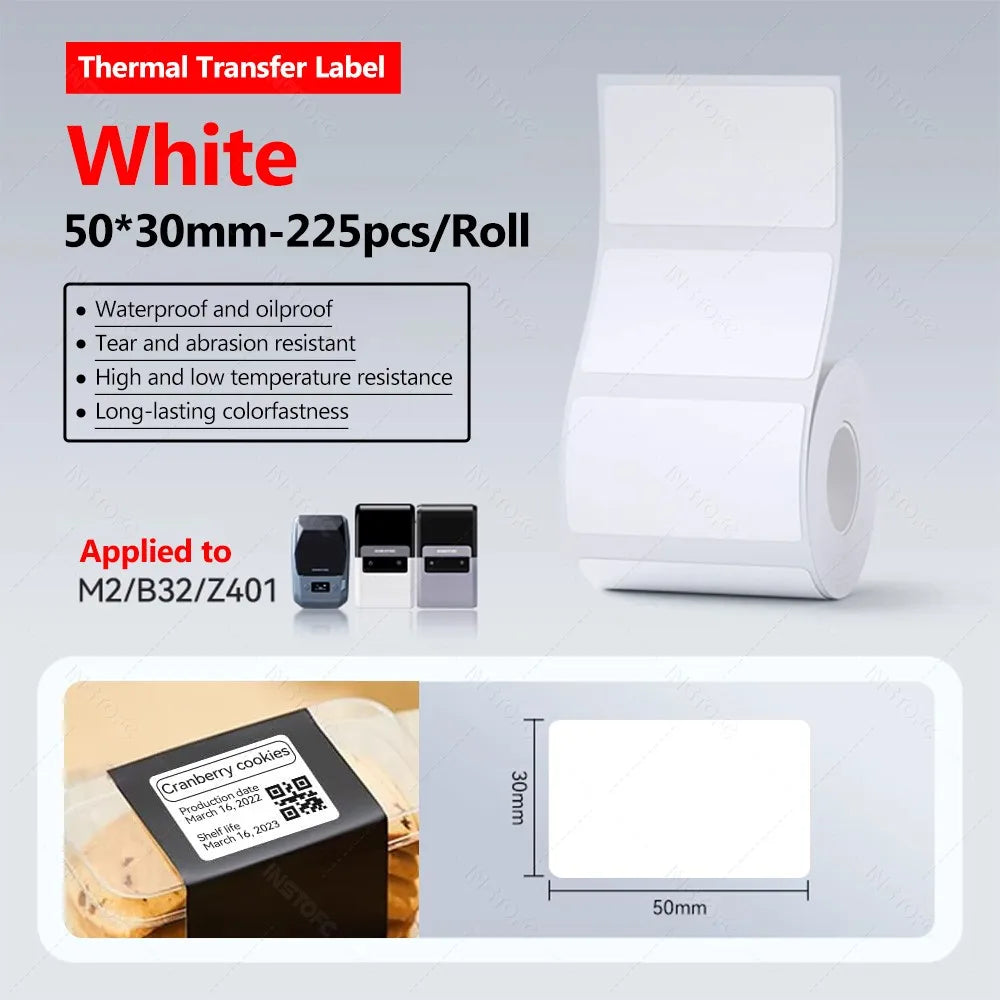 Niimbot M2 Thermal Transfer Label Paper & Color Ribbon 20-50mm