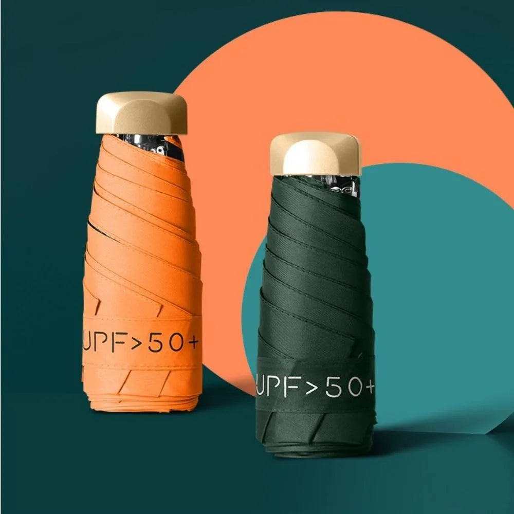 Mini Pocket Folding Parasol – UV Protection Sun & Rain Umbrella