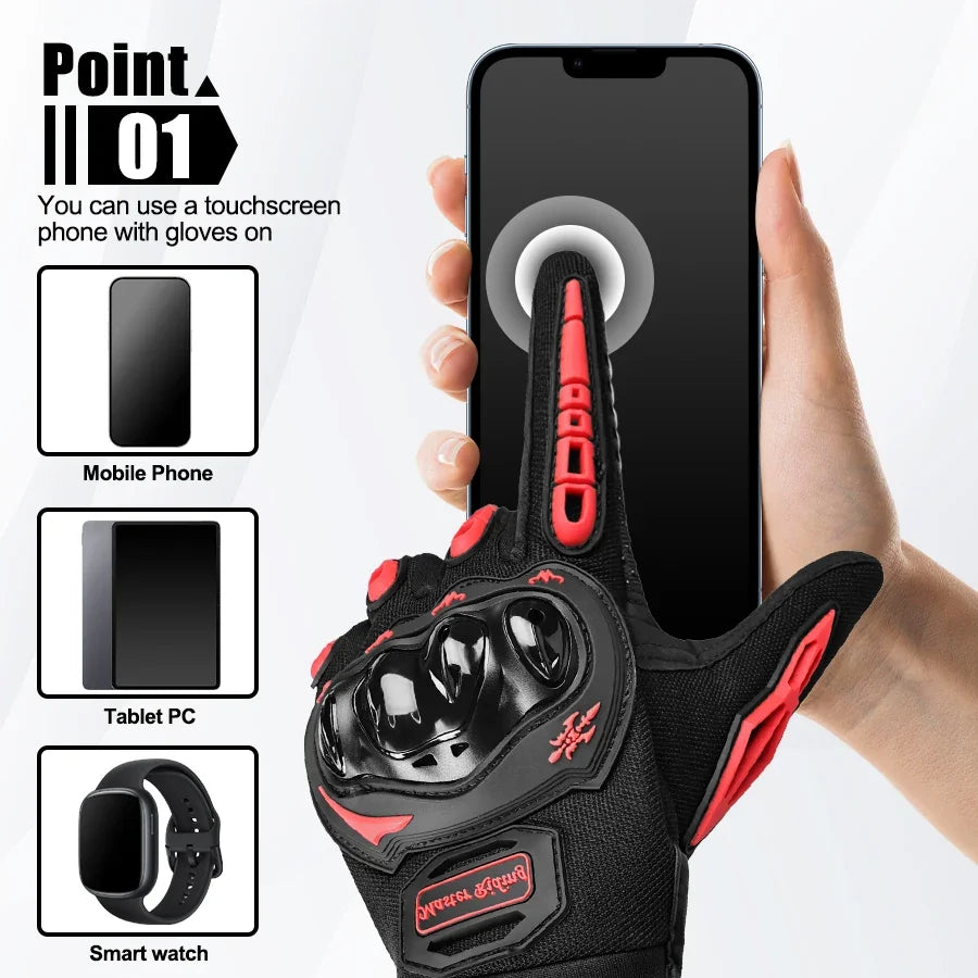 Winter Thermal Motorcycle Gloves | Touch Screen Full Finger
