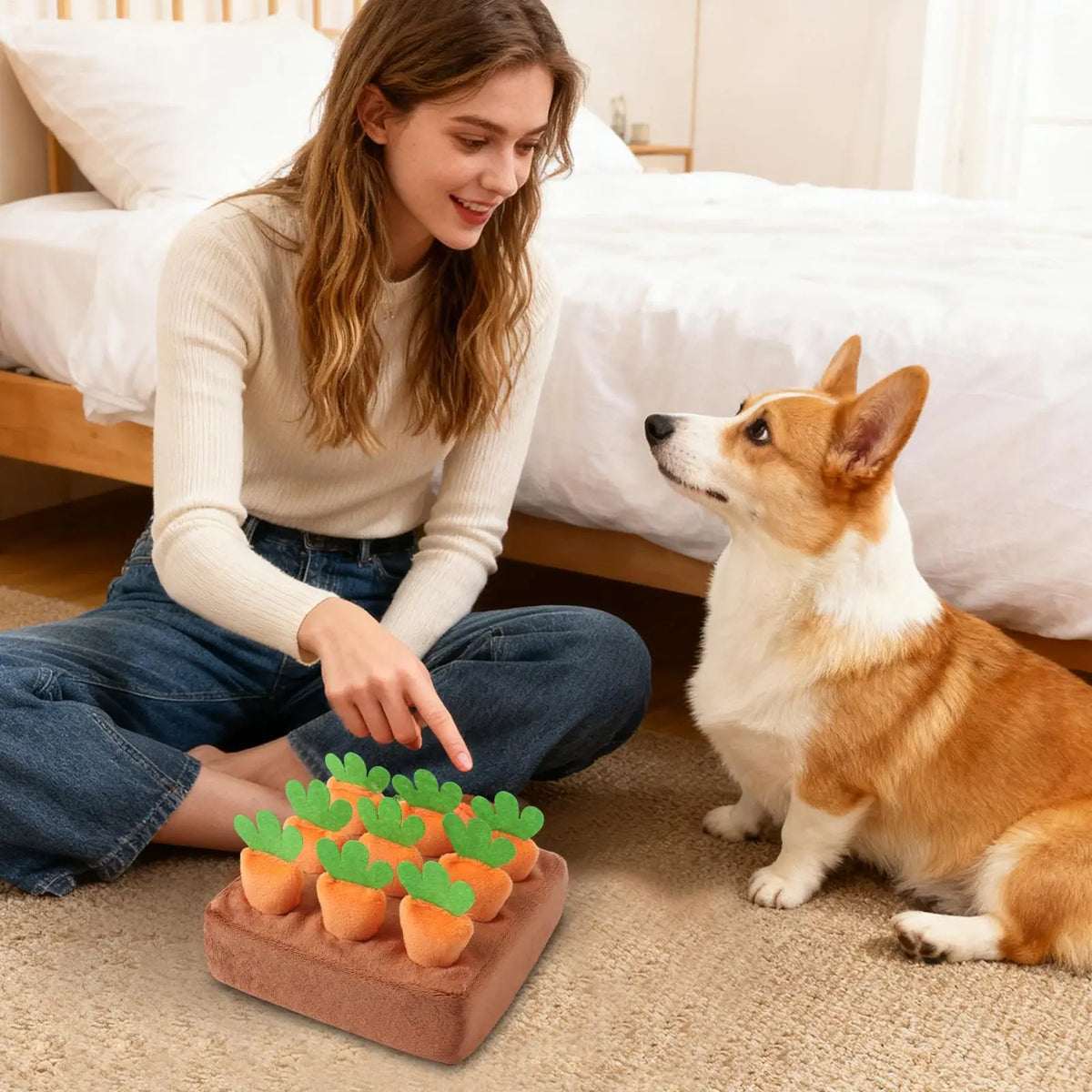 Dog Snuffle Mat Carrot Puzzle Feeding Toy – Dogs & Puppies