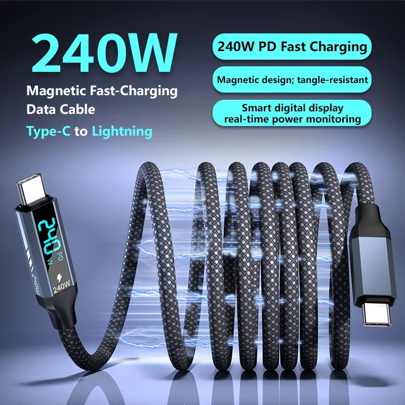 USB4 Cable 40Gbps 240W 8K Type-C Thunderbolt 4 Fast Charge