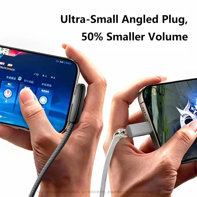 100W USB-C 90° Elbow Fast Charging Cable | 6A PD Game Cable