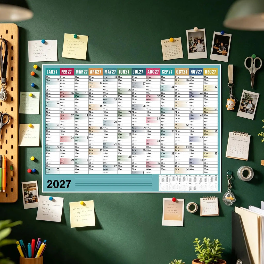2027 Wall Calendar 12-Month Double-Sided Annual Planner