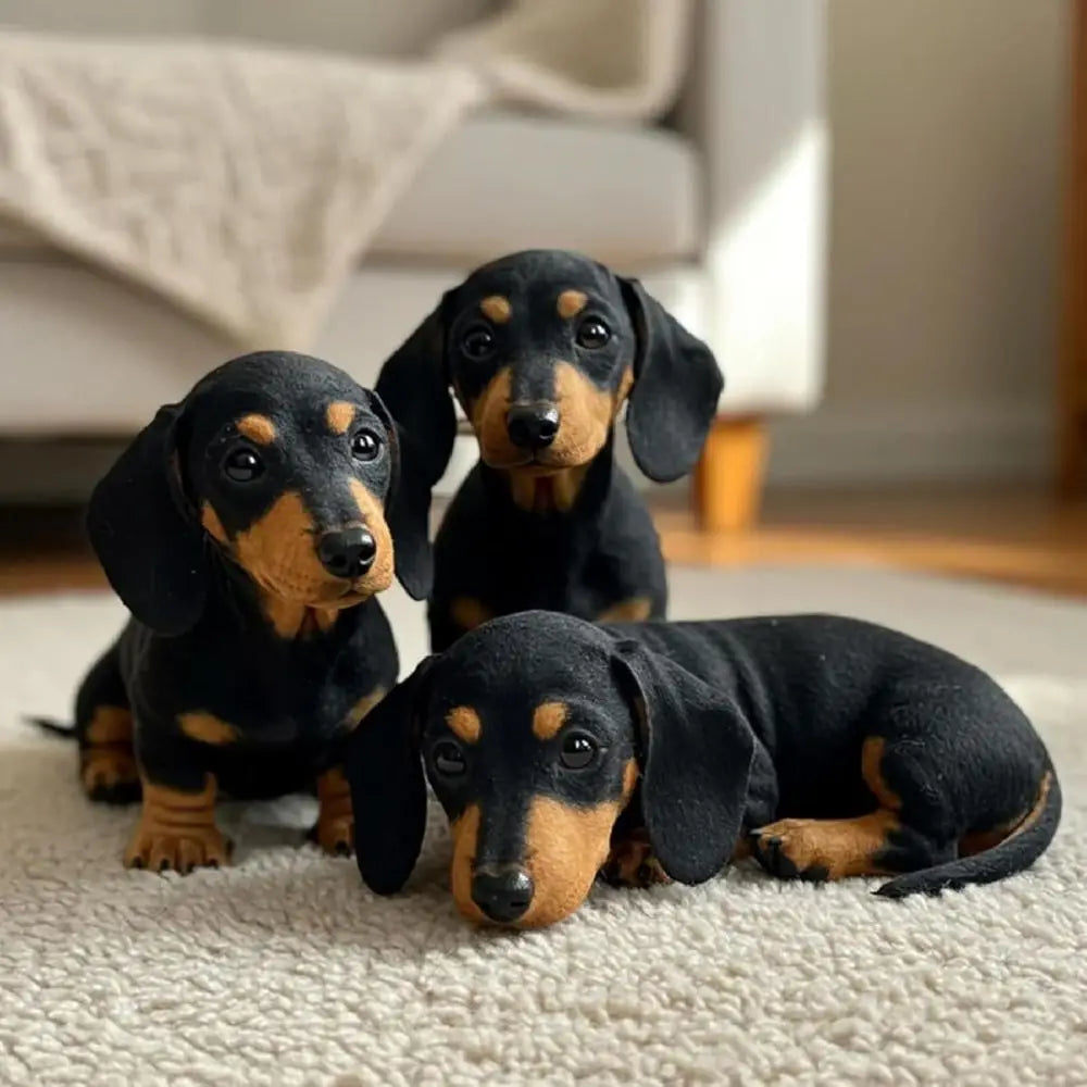 Realistic Dachshund Plush Toy – Soft Stuffed Dog Pillow