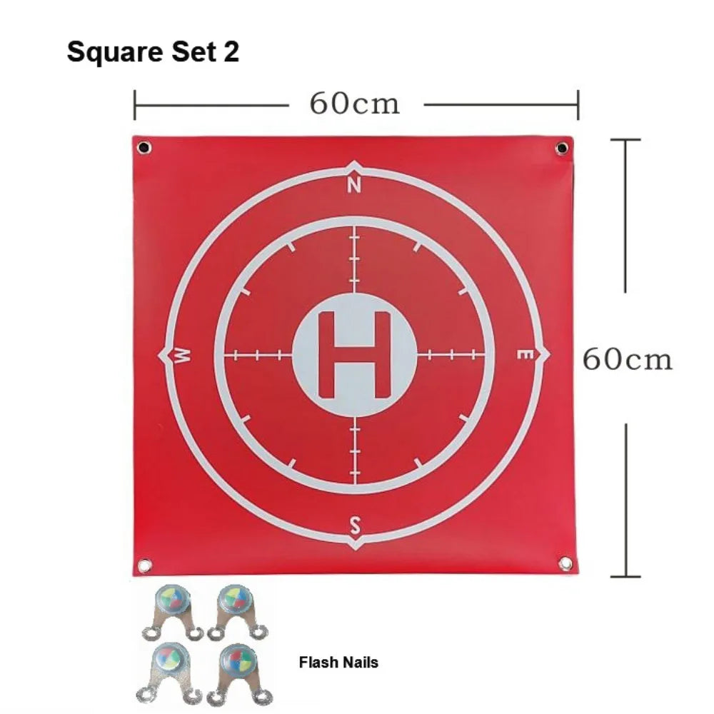 Foldable Drone Landing Pad 60cm – Waterproof with Ground Nails