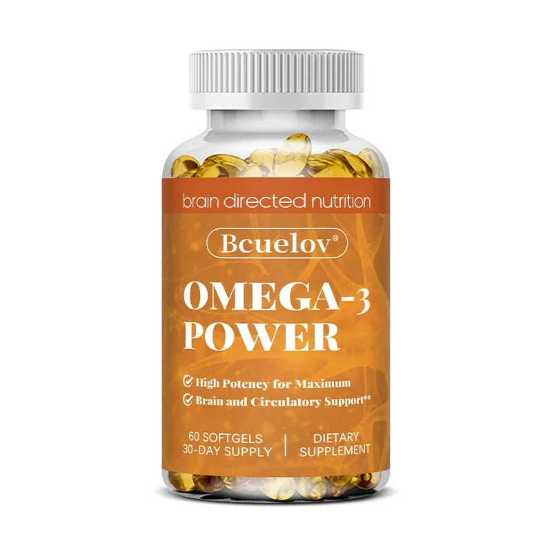 Omega-3 Fish Oil Softgels – DHA & EPA Non-GMO Supplement